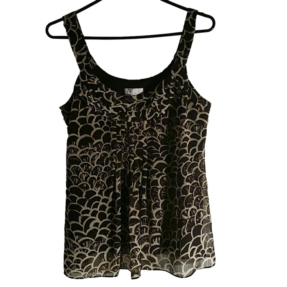 JW Print Beige and Black Top. M